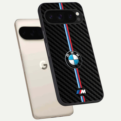  BMW Pattern phone case For Google Pixel 10 Pro showing premium glass back cover with detailed artwork