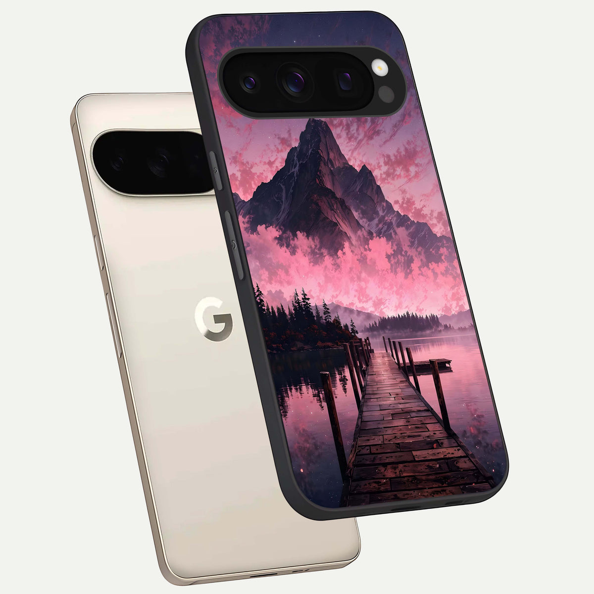  Beautiful Mountain View phone case For Google Pixel 10 Pro showing premium glass back cover with detailed artwork