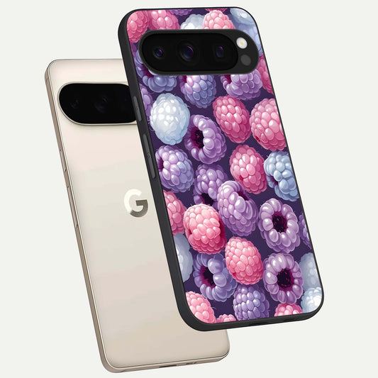  Berry Candy Pop phone case For Google Pixel 10 Pro showing premium glass back cover with detailed artwork