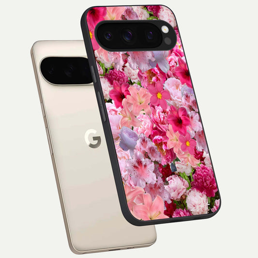  Bloom Crush Fantasy phone case For Google Pixel 10 Pro showing premium glass back cover with detailed artwork