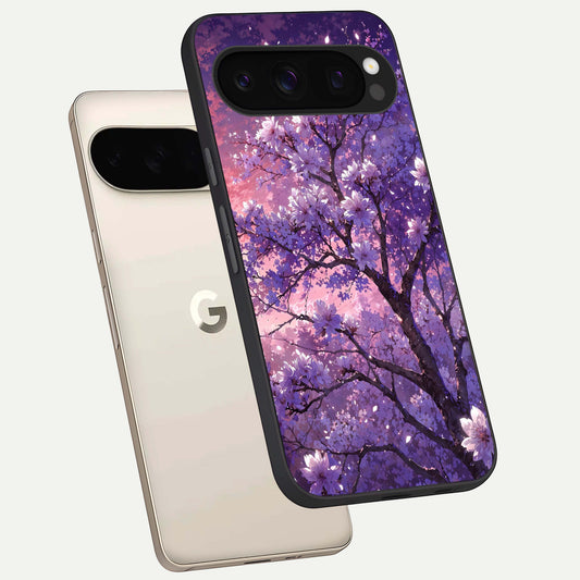  Blossom Tree phone case For Google Pixel 10 Pro showing premium glass back cover with detailed artwork