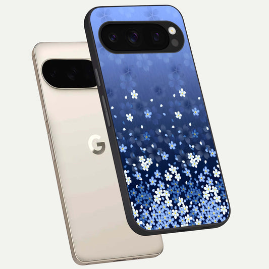  Blue Starry phone case For Google Pixel 10 Pro showing premium glass back cover with detailed artwork