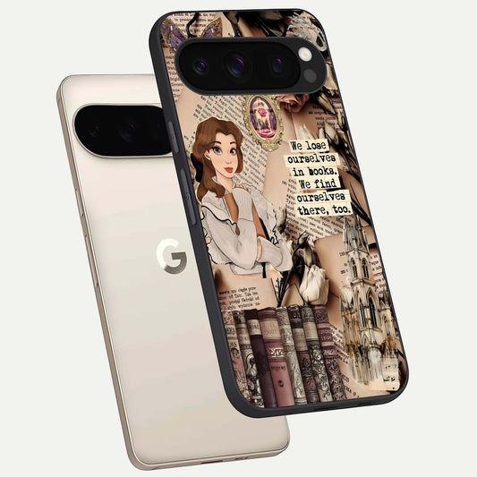  Bookish Dream World phone case For Google Pixel 10 Pro showing premium glass back cover with detailed artwork