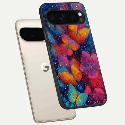  Butterfly Dream Mist phone case For Google Pixel 10 Pro showing premium glass back cover with detailed artwork