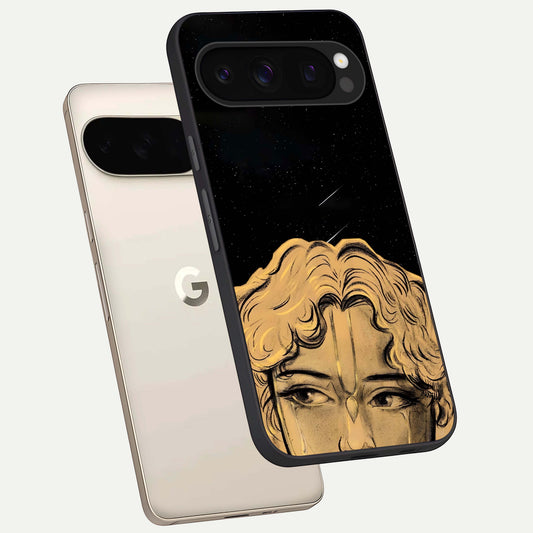  Celestial Gods Plan phone case For Google Pixel 10 Pro showing premium glass back cover with detailed artwork
