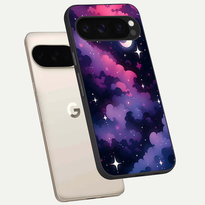  Celestial Moon Magic phone case For Google Pixel 10 Pro showing premium glass back cover with detailed artwork