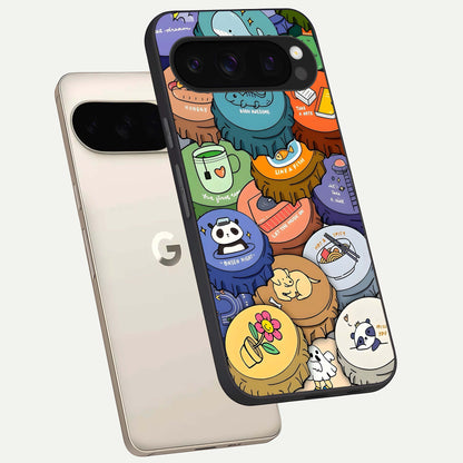  Coins Patterns phone case For Google Pixel 10 Pro showing premium glass back cover with detailed artwork