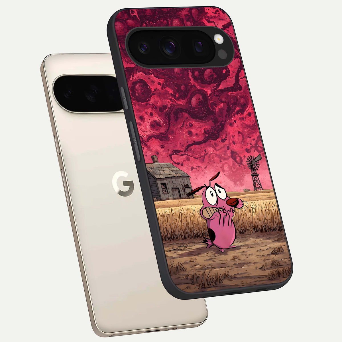  Courage Under Sky phone case For Google Pixel 10 Pro showing premium glass back cover with detailed artwork