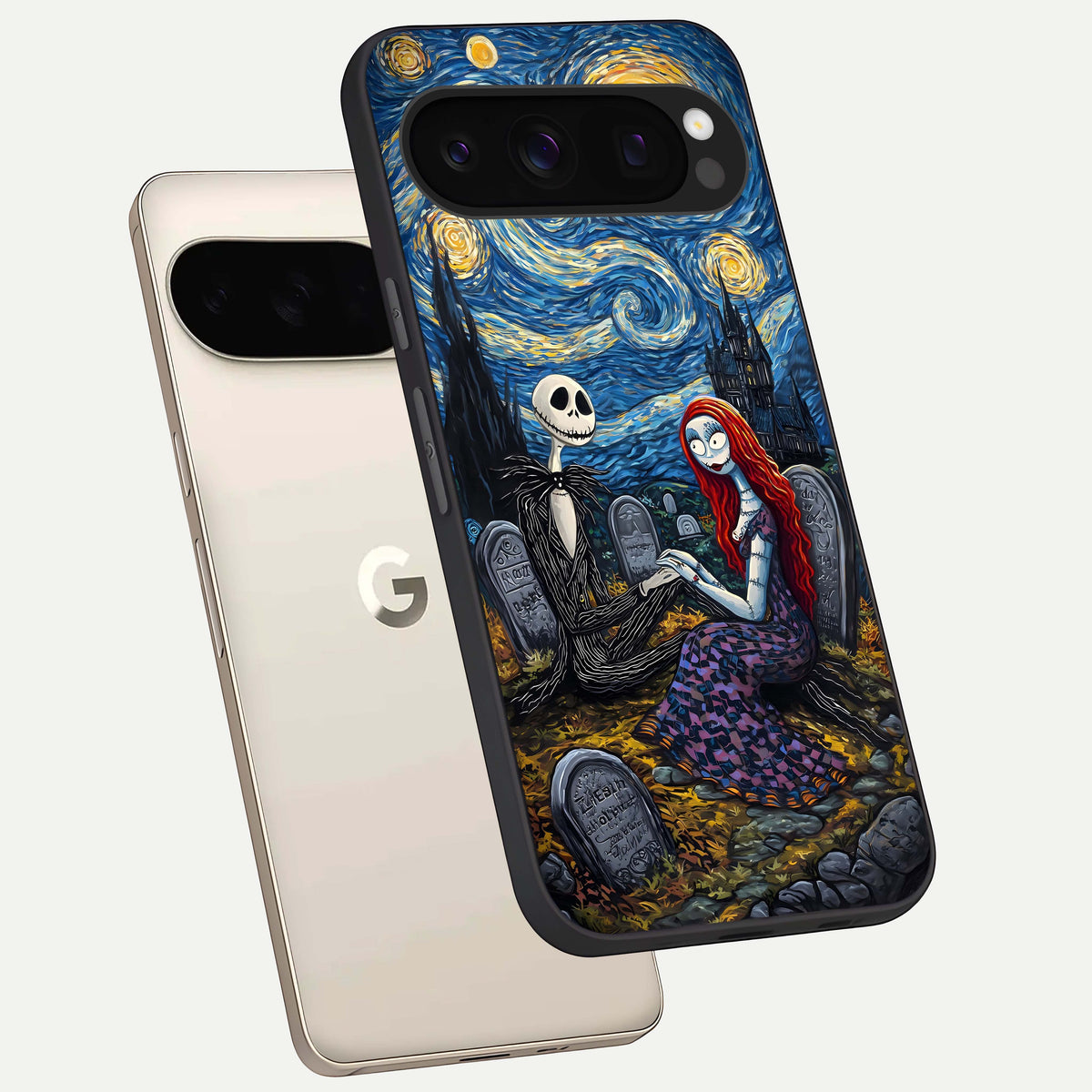  Eternal Night Love phone case For Google Pixel 10 Pro showing premium glass back cover with detailed artwork