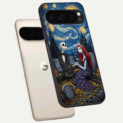  Eternal Night Love phone case For Google Pixel 10 Pro showing premium glass back cover with detailed artwork