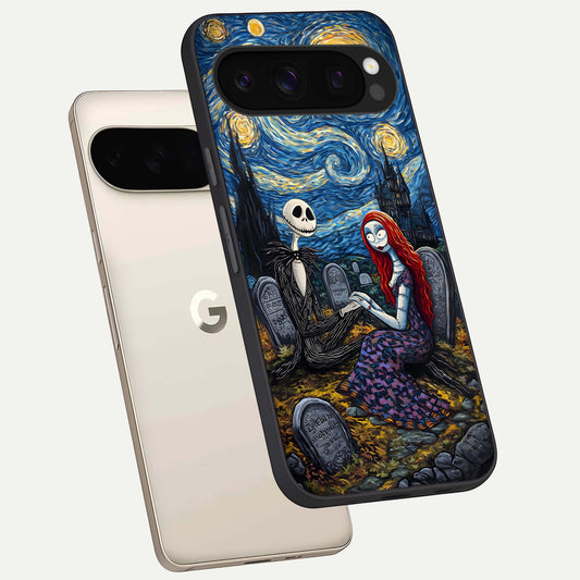  Eternal Night Love phone case For Google Pixel 10 Pro showing premium glass back cover with detailed artwork