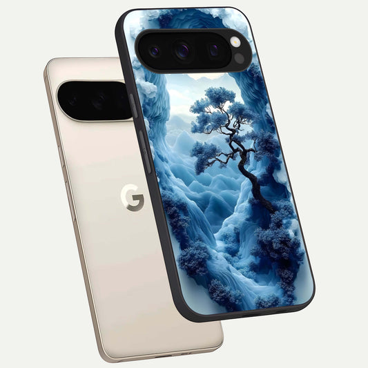 Frozen Serenity Gate phone case For Google Pixel 10 Pro showing premium glass back cover with detailed artwork
