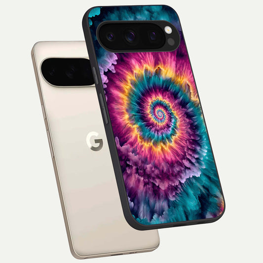  Galactic Spiral Burst phone case For Google Pixel 10 Pro showing premium glass back cover with detailed artwork