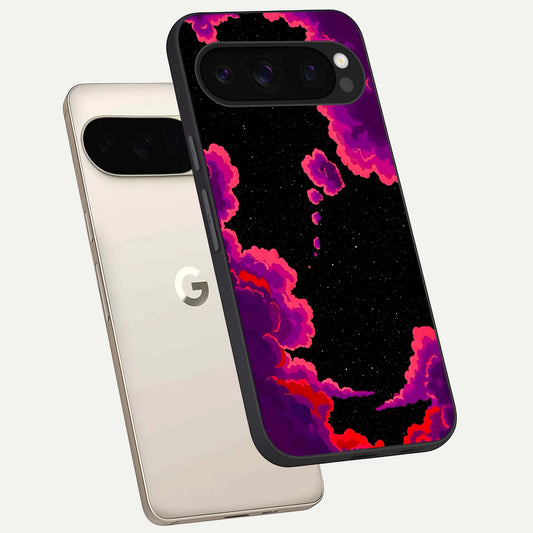  Galaxy Dream Frame phone case For Google Pixel 10 Pro showing premium glass back cover with detailed artwork