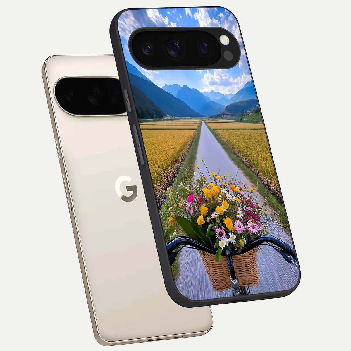  Golden Field Journey phone case For Google Pixel 10 Pro showing premium glass back cover with detailed artwork