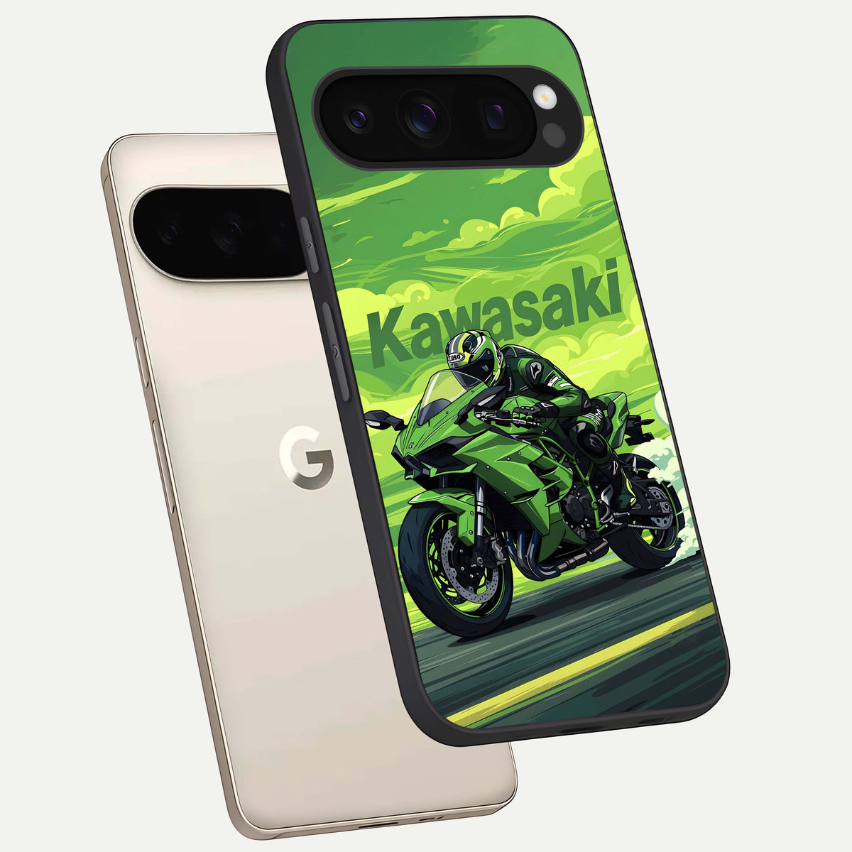  Greenery Sky phone case For Google Pixel 10 Pro showing premium glass back cover with detailed artwork