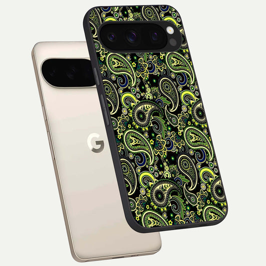  Green Lemon phone case For Google Pixel 10 Pro showing premium glass back cover with detailed artwork