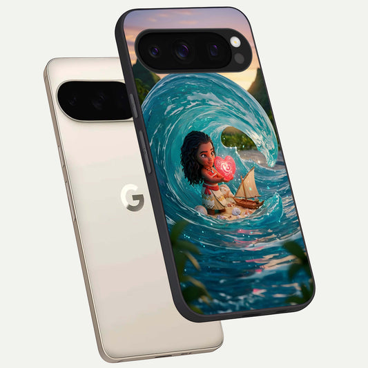  Heart of Ocean phone case For Google Pixel 10 Pro showing premium glass back cover with detailed artwork