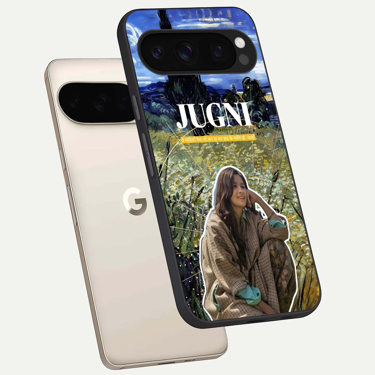  Jugni Soul Vibes phone case For Google Pixel 10 Pro showing premium glass back cover with detailed artwork
