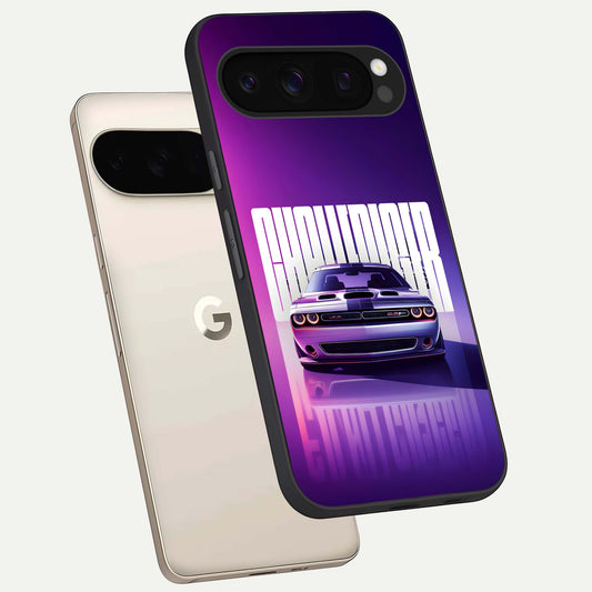  Midnight Muscle Ride phone case For Google Pixel 10 Pro showing premium glass back cover with detailed artwork