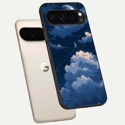  Moon Dream Haze phone case For Google Pixel 10 Pro showing premium glass back cover with detailed artwork