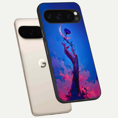  Mystic Hand phone case For Google Pixel 10 Pro showing premium glass back cover with detailed artwork
