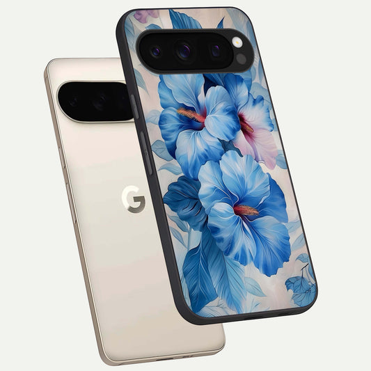  Ocean Hibiscus Grace phone case For Google Pixel 10 Pro showing premium glass back cover with detailed artwork