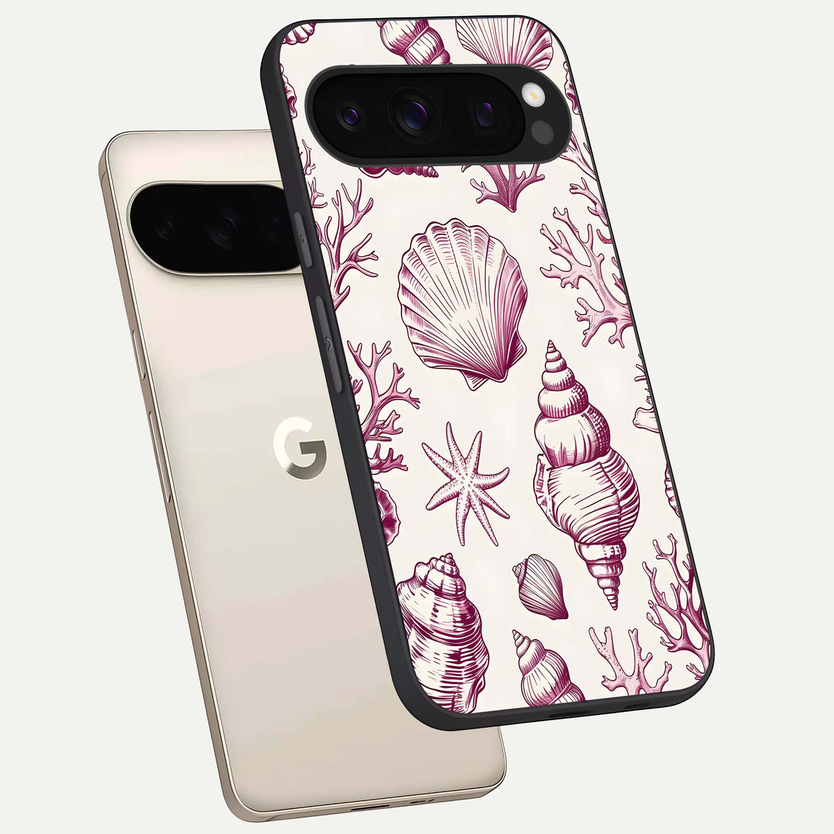  Pink Power Sparks phone case For Google Pixel 10 Pro showing premium glass back cover with detailed artwork