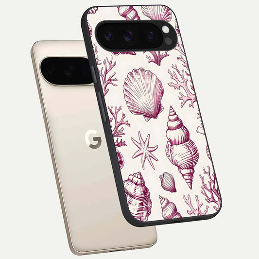  Pink Power Sparks phone case For Google Pixel 10 Pro showing premium glass back cover with detailed artwork