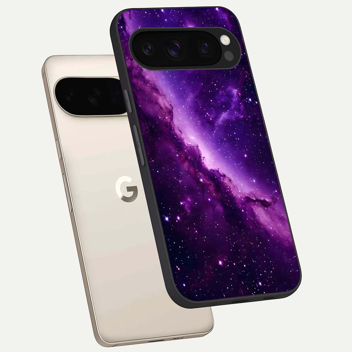  Purple Shade Sky phone case For Google Pixel 10 Pro showing premium glass back cover with detailed artwork