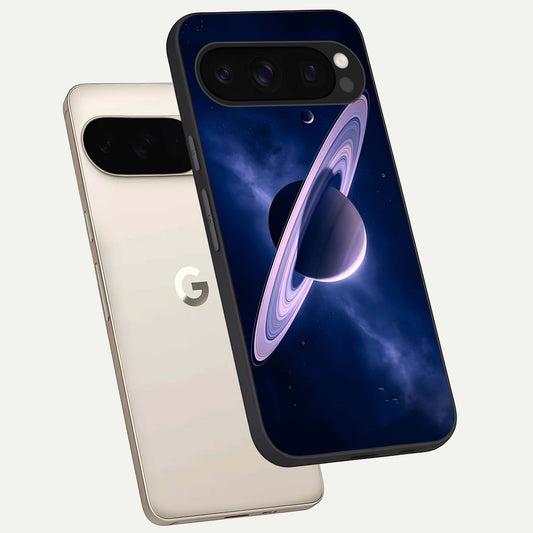  Saturn Ring Mystique phone case For Google Pixel 10 Pro showing premium glass back cover with detailed artwork