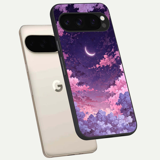  Sky Drift Clouds phone case For Google Pixel 10 Pro showing premium glass back cover with detailed artwork