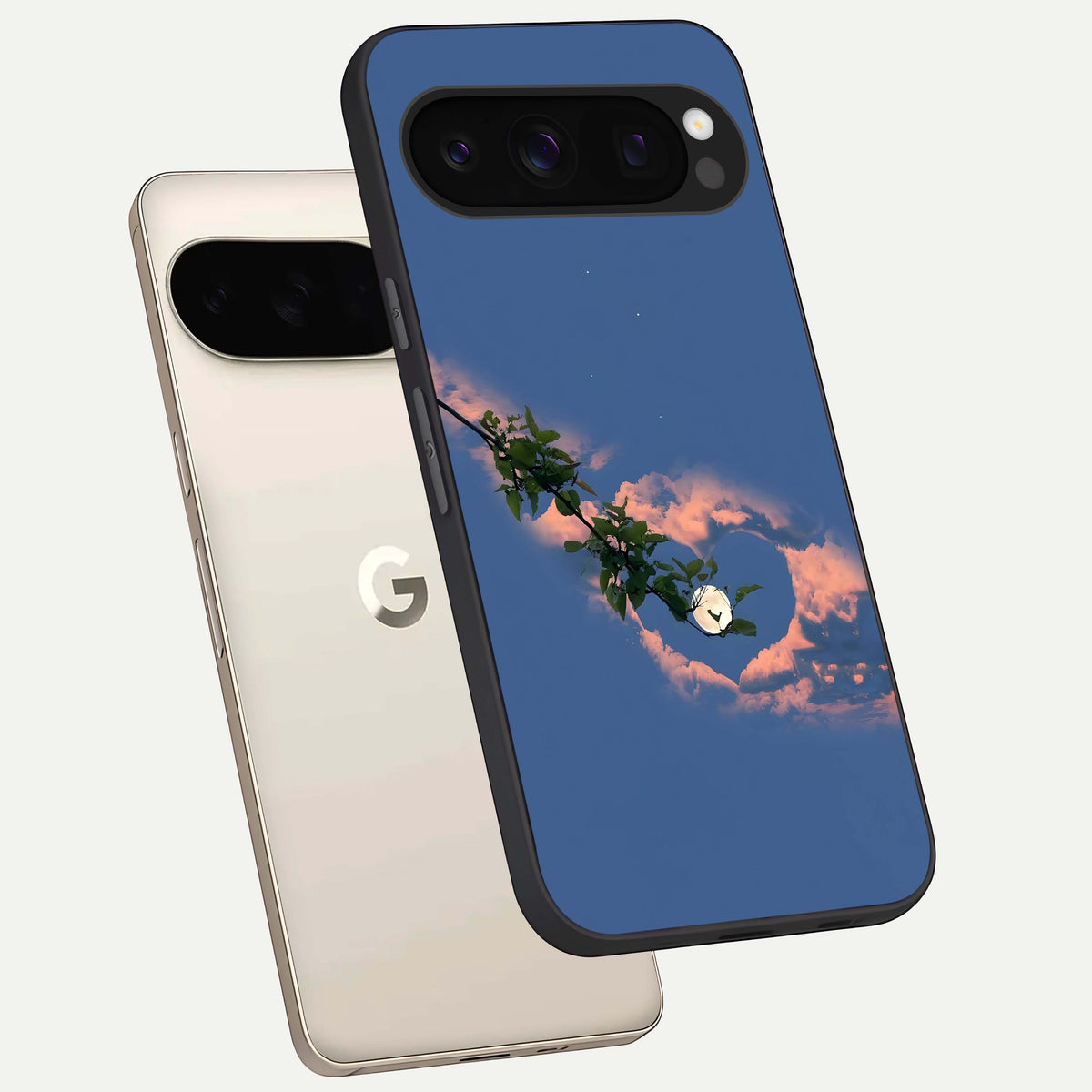  Sky Under Tree phone case For Google Pixel 10 Pro showing premium glass back cover with detailed artwork