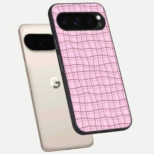  Soft Grid Bliss phone case For Google Pixel 10 Pro showing premium glass back cover with detailed artwork