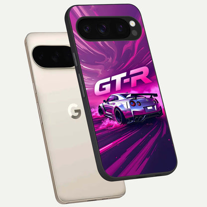  Speed Drift Legend phone case For Google Pixel 10 Pro showing premium glass back cover with detailed artwork