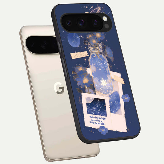  Starlit Cosmic Jar phone case For Google Pixel 10 Pro showing premium glass back cover with detailed artwork