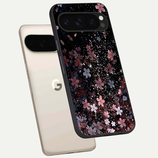  Starlit Flower Dreams phone case For Google Pixel 10 Pro showing premium glass back cover with detailed artwork