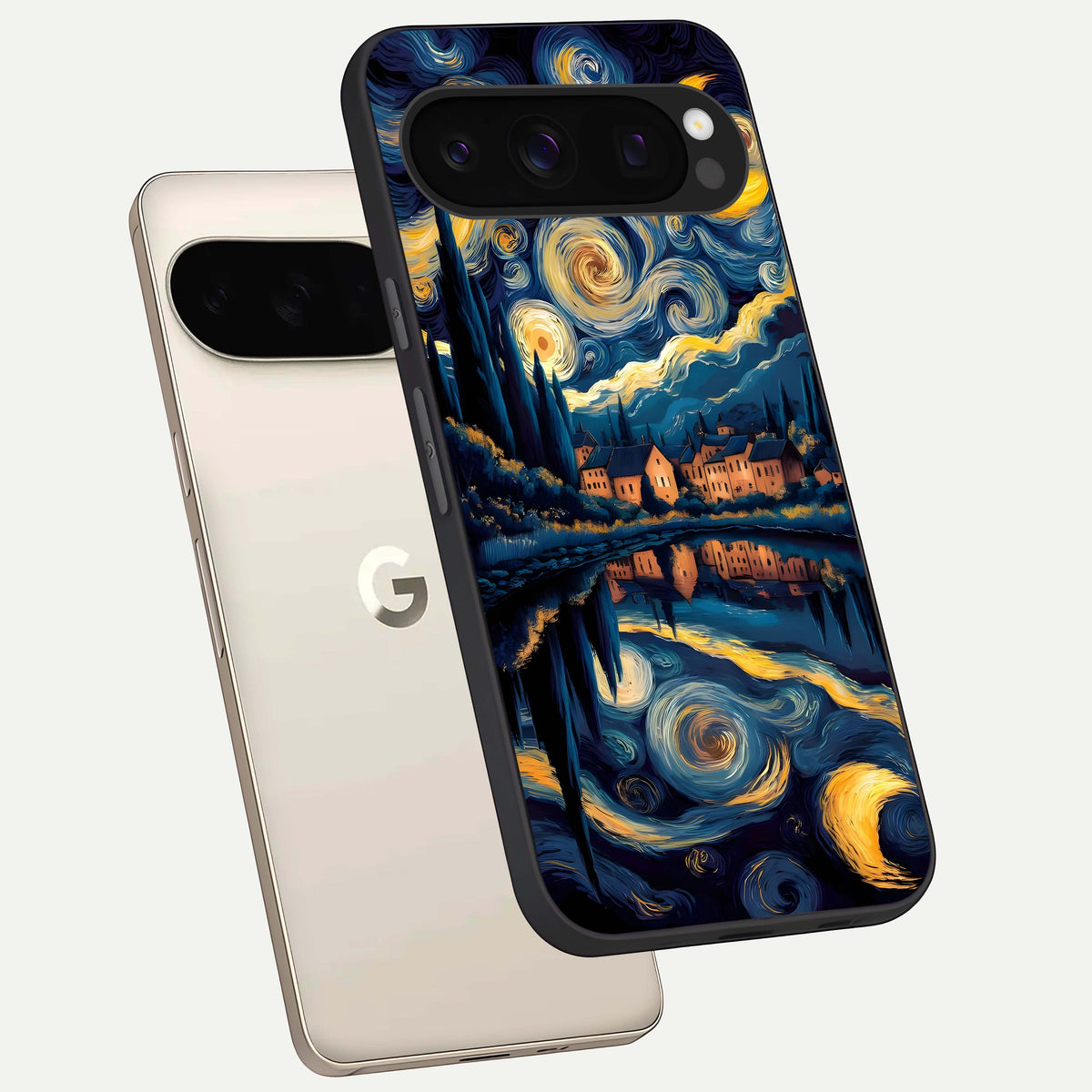  Starry Sky Serenity phone case For Google Pixel 10 Pro showing premium glass back cover with detailed artwork