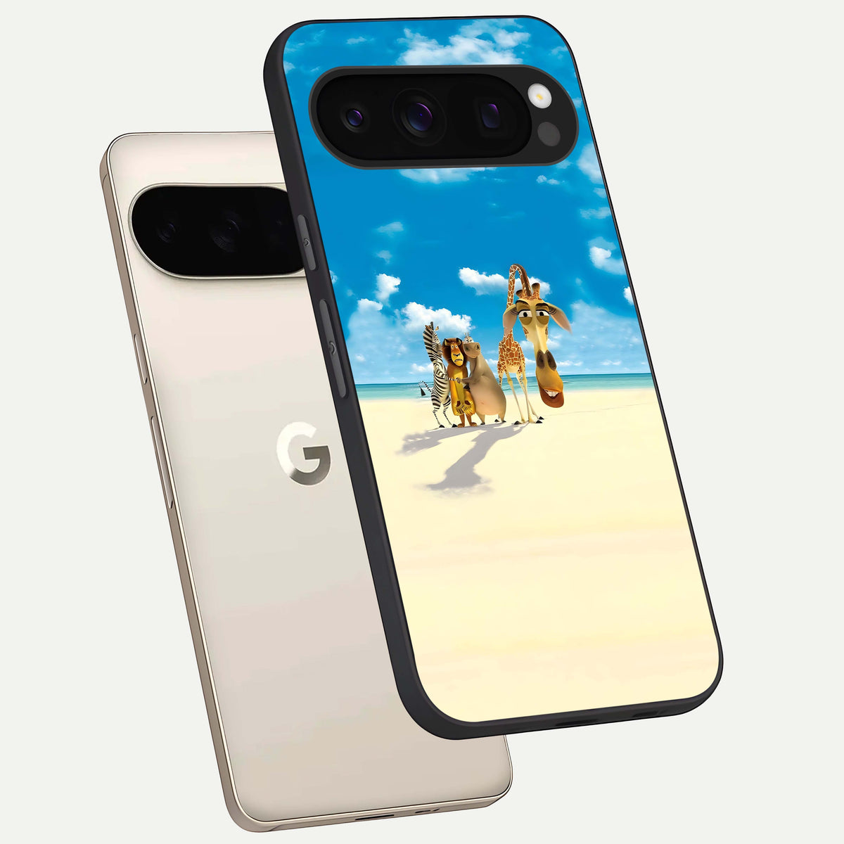  Tropical Fun Squad phone case For Google Pixel 10 Pro showing premium glass back cover with detailed artwork
