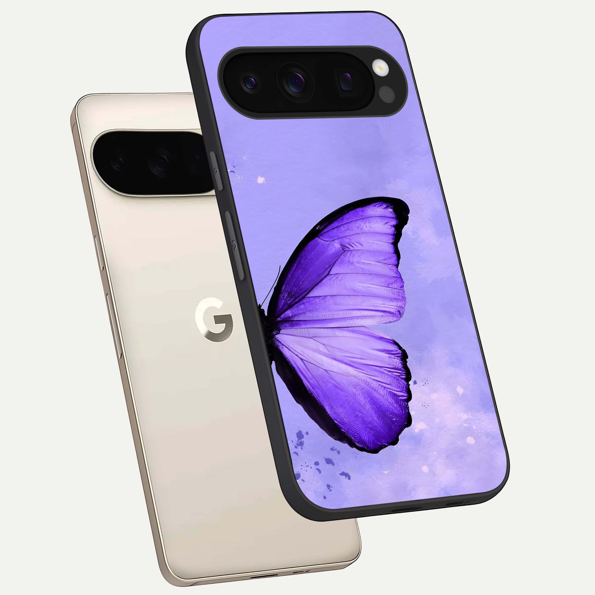  Violet Dream Wing phone case For Google Pixel 10 Pro showing premium glass back cover with detailed artwork