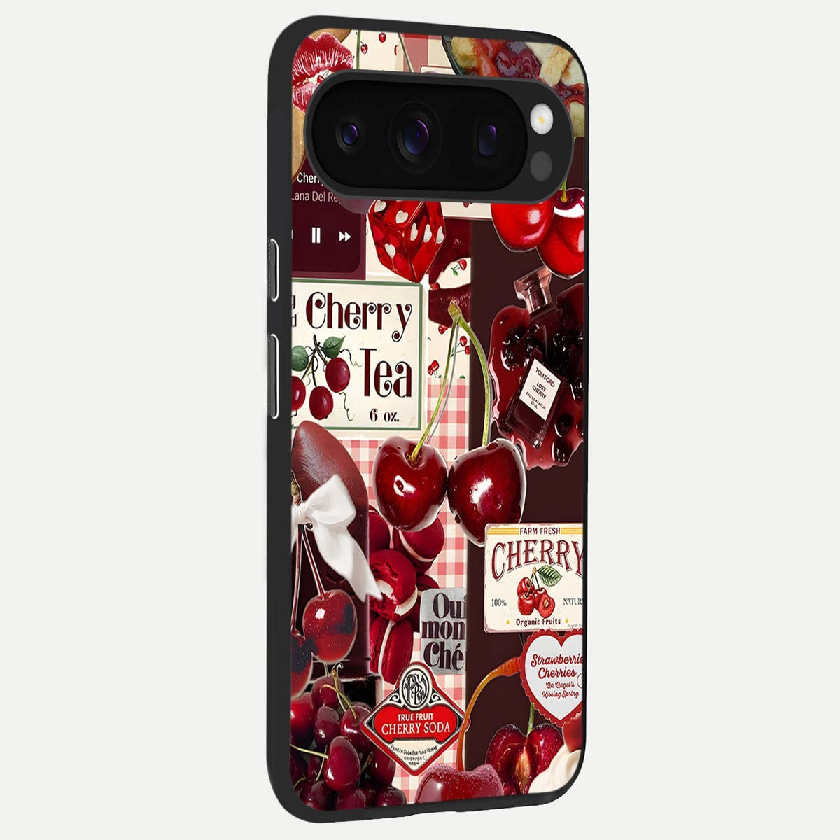  Aesthetic Cherry Tea back cover For Google Pixel 10 Pro slim fit glass case with vibrant aesthetic design