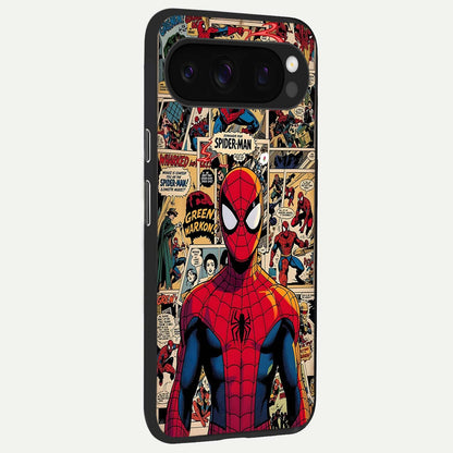  Aesthetic Spider back cover For Google Pixel 10 Pro slim fit glass case with vibrant aesthetic design