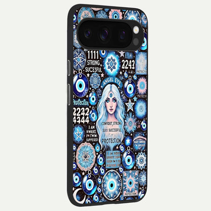 Angel Aura Shield back cover For Google Pixel 10 Pro slim fit glass case with vibrant aesthetic design