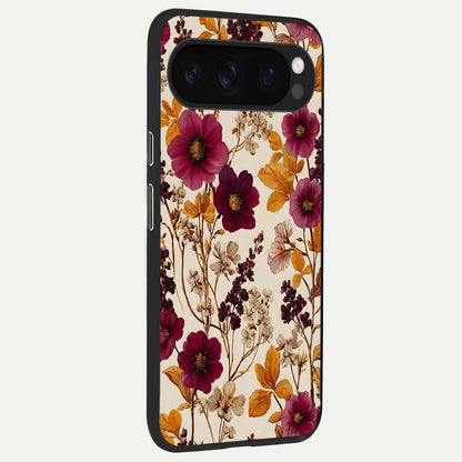  Autumn Wine Bloom back cover For Google Pixel 10 Pro slim fit glass case with vibrant aesthetic design
