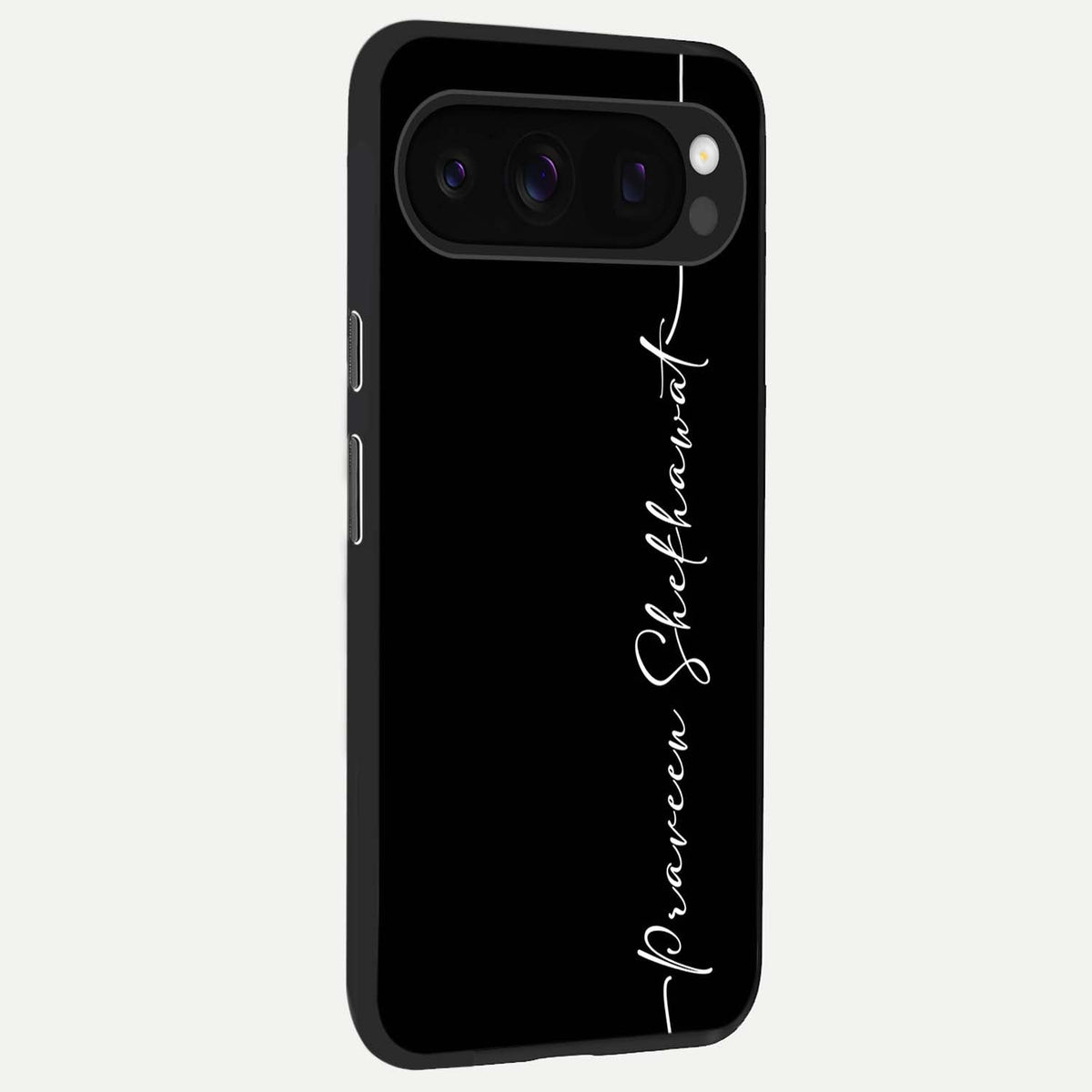  Black Tune Custom Name back cover For Google Pixel 10 Pro slim fit glass case with vibrant aesthetic design