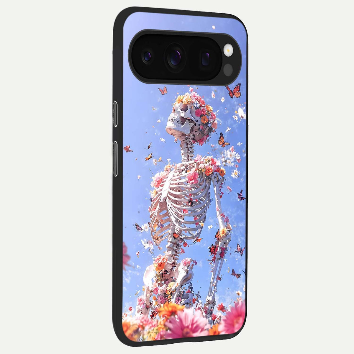  Bloom Beyond Bones back cover For Google Pixel 10 Pro slim fit glass case with vibrant aesthetic design