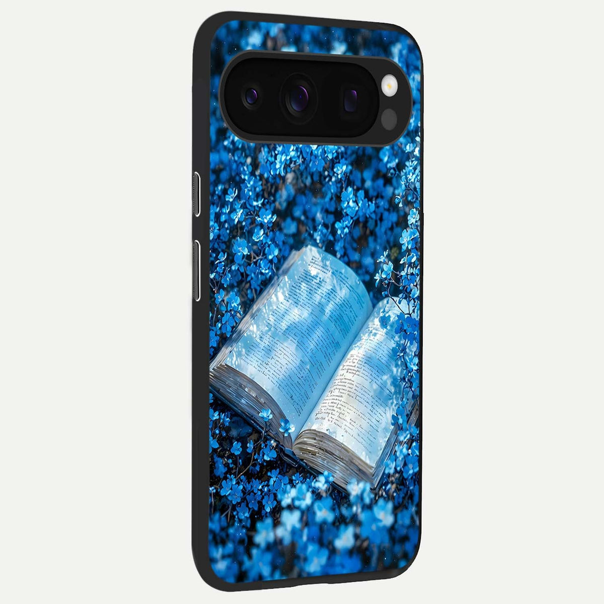  Blue Bloom Tales back cover For Google Pixel 10 Pro slim fit glass case with vibrant aesthetic design