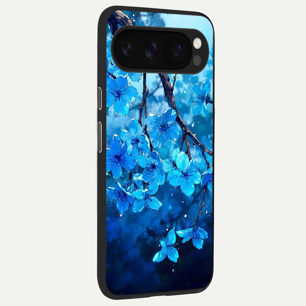  Blue Blossoms Branch back cover For Google Pixel 10 Pro slim fit glass case with vibrant aesthetic design