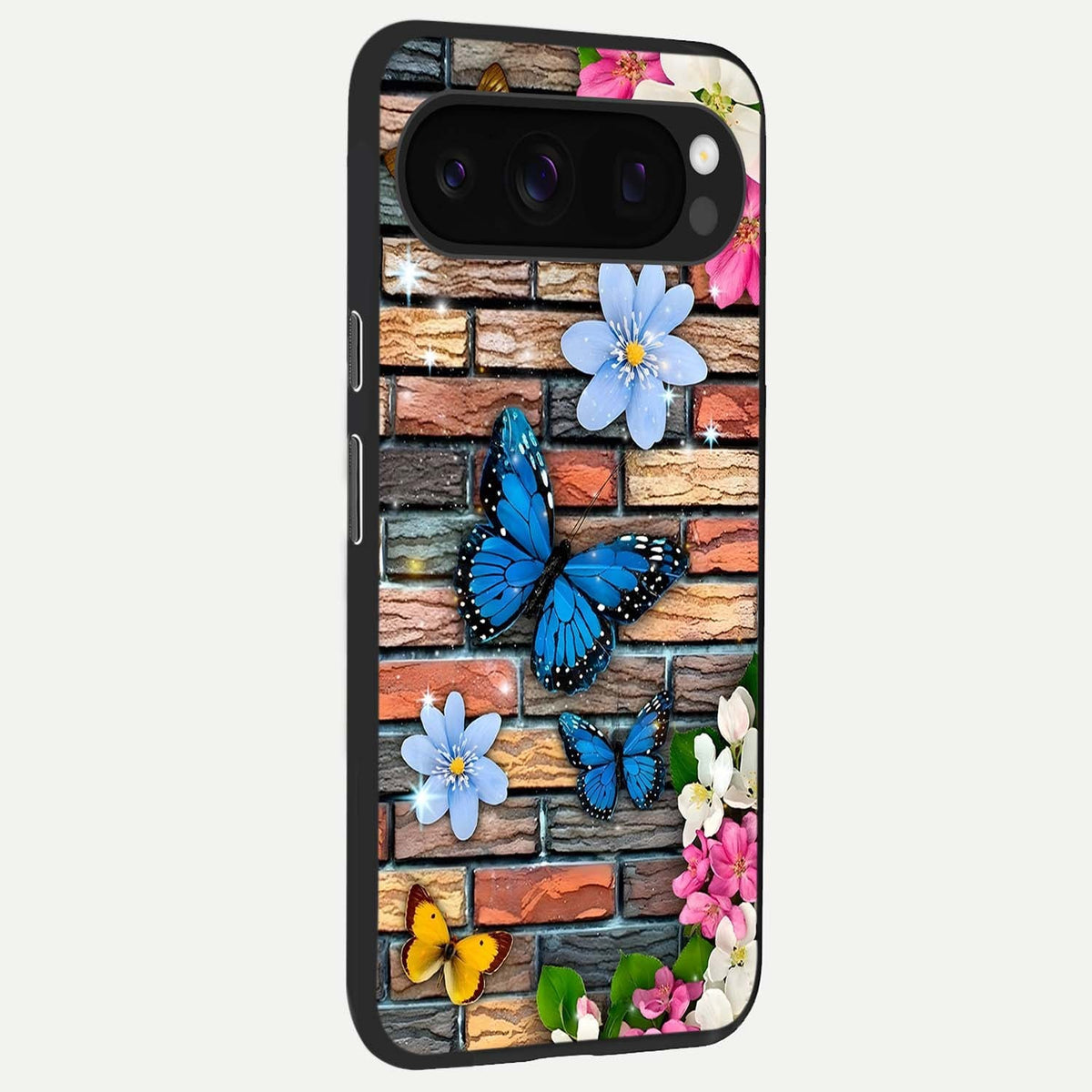  Brick Bloom Flight back cover For Google Pixel 10 Pro slim fit glass case with vibrant aesthetic design