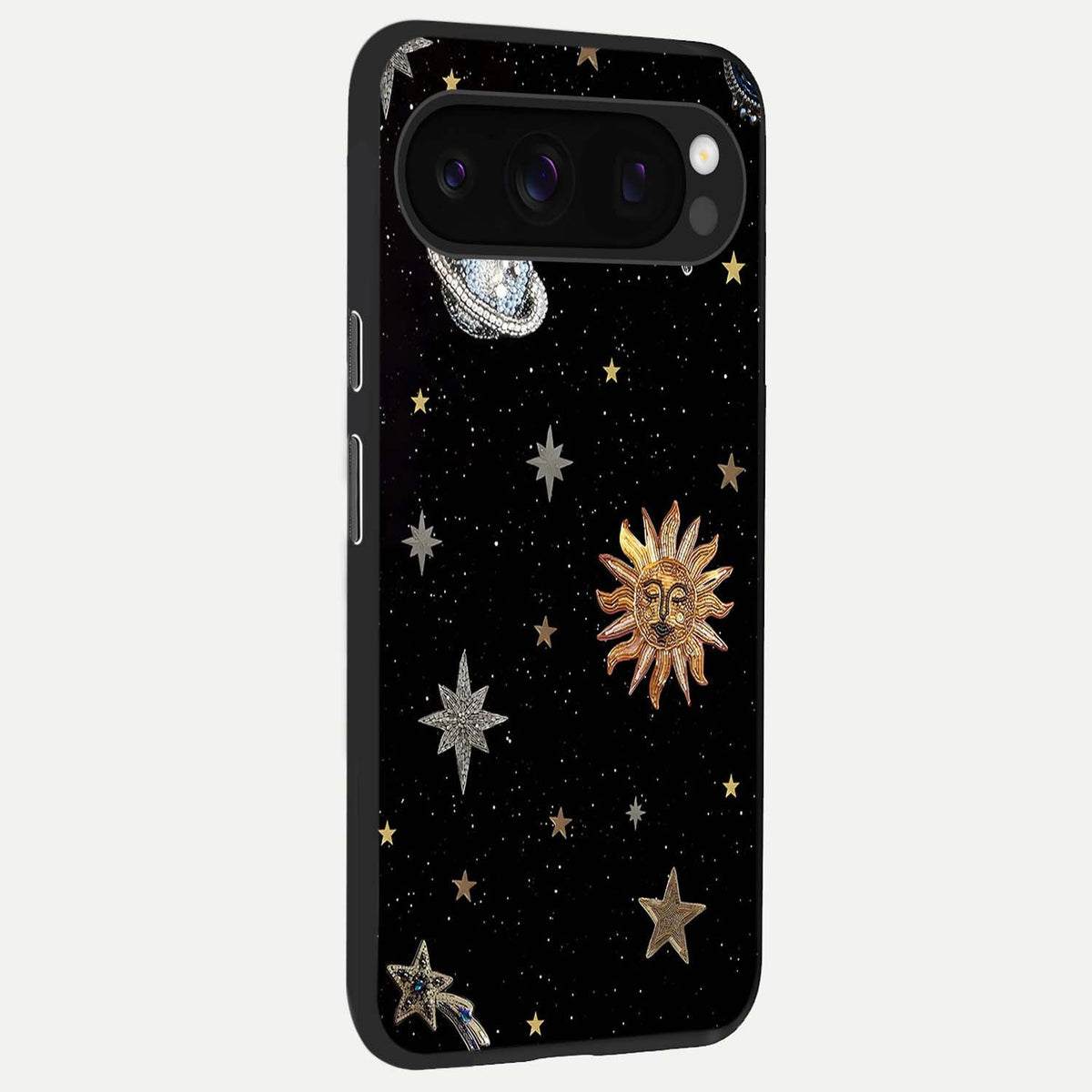  Celestial Moon With Stars back cover For Google Pixel 10 Pro slim fit glass case with vibrant aesthetic design